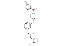 N-methyl-1-(4-methyl-1,2,5-oxadiazol-3-yl)-N-[3-({1-[(2-methyl-1,3-thiazol-4-yl)carbonyl]-4-piperidinyl}oxy)benzyl]methanamine