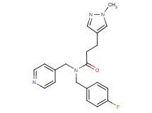 N-(4-fluorobenzyl)-3-(1-methyl-1H-pyrazol-4-yl)-N-(pyridin-4-ylmethyl)propanamide