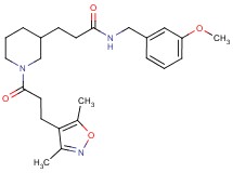 3-{1-[3-(3,5-dimethyl-4-isoxazolyl)propanoyl]-3-piperidinyl}-N-(3-methoxybenzyl)propanamide