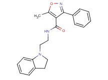 N-[2-(2,3-dihydro-1H-indol-1-yl)ethyl]-5-methyl-3-phenylisoxazole-4-carboxamide