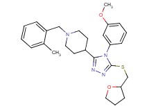4-{4-(3-methoxyphenyl)-5-[(tetrahydro-2-furanylmethyl)thio]-4H-1,2,4-triazol-3-yl}-1-(2-methylbenzyl)piperidine
