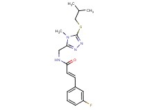 (2E)-3-(3-fluorophenyl)-N-{[5-(isobutylthio)-4-methyl-4H-1,2,4-triazol-3-yl]methyl}acrylamide