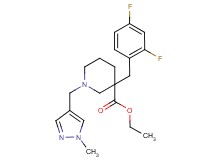 ethyl 3-(2,4-difluorobenzyl)-1-[(1-methyl-1H-pyrazol-4-yl)methyl]-3-piperidinecarboxylate