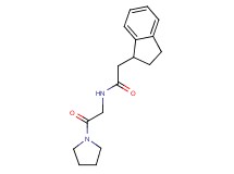 2-(2,3-dihydro-1H-inden-1-yl)-N-(2-oxo-2-pyrrolidin-1-ylethyl)acetamide