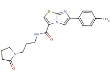 6-(4-methylphenyl)-N-[3-(2-oxo-1-pyrrolidinyl)propyl]imidazo[2,1-b][1,3]thiazole-3-carboxamide