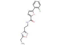 5-(2-chlorophenyl)-N-[2-(5-ethyl-1,2,4-oxadiazol-3-yl)ethyl]-2-furamide