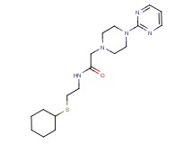 N-[2-(cyclohexylthio)ethyl]-2-[4-(2-pyrimidinyl)-1-piperazinyl]acetamide