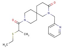 9-[2-(ethylthio)propanoyl]-2-(pyridin-2-ylmethyl)-2,9-diazaspiro[5.5]undecan-3-one