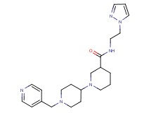 N-[2-(1H-pyrazol-1-yl)ethyl]-1'-(pyridin-4-ylmethyl)-1,4'-bipiperidine-3-carboxamide