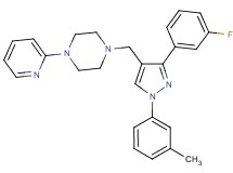 1-{[3-(3-fluorophenyl)-1-(3-methylphenyl)-1H-pyrazol-4-yl]methyl}-4-(2-pyridinyl)piperazine