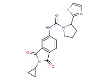 N-(2-cyclopropyl-1,3-dioxo-2,3-dihydro-1H-isoindol-5-yl)-2-(1,3-thiazol-2-yl)pyrrolidine-1-carboxamide