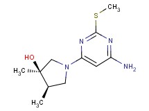 (3R*,4R*)-1-[6-amino-2-(methylthio)pyrimidin-4-yl]-3,4-dimethylpyrrolidin-3-ol