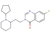 3-[2-(1-cyclopentylpiperidin-2-yl)ethyl]-7-fluoroquinazolin-4(3H)-one