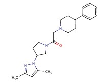 1-{2-[3-(3,5-dimethyl-1H-pyrazol-1-yl)-1-pyrrolidinyl]-2-oxoethyl}-4-phenylpiperidine
