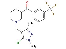 {1-[(5-chloro-1,3-dimethyl-1H-pyrazol-4-yl)methyl]-3-piperidinyl}[3-(trifluoromethyl)phenyl]methanone