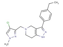 5-[(4-chloro-1-methyl-1H-pyrazol-3-yl)methyl]-3-(4-ethylphenyl)-4,5,6,7-tetrahydro-1H-pyrazolo[4,3-c]pyridine