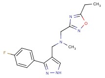 1-(5-ethyl-1,2,4-oxadiazol-3-yl)-N-{[3-(4-fluorophenyl)-1H-pyrazol-4-yl]methyl}-N-methylmethanamine