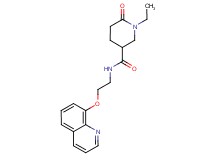 1-ethyl-6-oxo-N-[2-(8-quinolinyloxy)ethyl]-3-piperidinecarboxamide