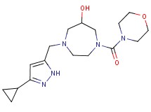 1-[(3-cyclopropyl-1H-pyrazol-5-yl)methyl]-4-(morpholin-4-ylcarbonyl)-1,4-diazepan-6-ol