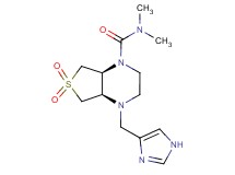(4aR*,7aS*)-4-(1H-imidazol-4-ylmethyl)-N,N-dimethylhexahydrothieno[3,4-b]pyrazine-1(2H)-carboxamide 6,6-dioxide