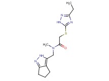 2-[(3-ethyl-1H-1,2,4-triazol-5-yl)thio]-N-methyl-N-(2,4,5,6-tetrahydrocyclopenta[c]pyrazol-3-ylmethyl)acetamide