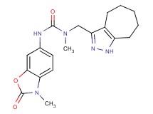 N-(1,4,5,6,7,8-hexahydrocyclohepta[c]pyrazol-3-ylmethyl)-N-methyl-N'-(3-methyl-2-oxo-2,3-dihydro-1,3-benzoxazol-6-yl)urea