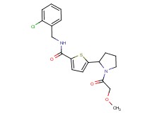N-(2-chlorobenzyl)-5-[1-(methoxyacetyl)-2-pyrrolidinyl]-2-thiophenecarboxamide