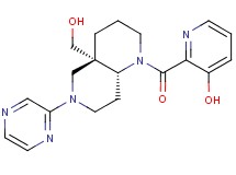 2-{[(4aS*,8aR*)-4a-(hydroxymethyl)-6-(2-pyrazinyl)octahydro-1,6-naphthyridin-1(2H)-yl]carbonyl}-3-pyridinol