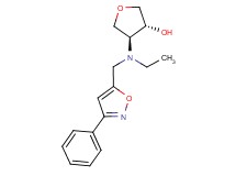 (3R*,4S*)-4-{ethyl[(3-phenylisoxazol-5-yl)methyl]amino}tetrahydrofuran-3-ol
