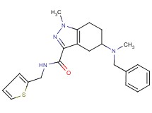 5-[benzyl(methyl)amino]-1-methyl-N-(2-thienylmethyl)-4,5,6,7-tetrahydro-1H-indazole-3-carboxamide