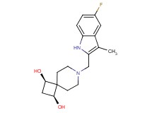 (1R*,3S*)-7-[(5-fluoro-3-methyl-1H-indol-2-yl)methyl]-7-azaspiro[3.5]nonane-1,3-diol