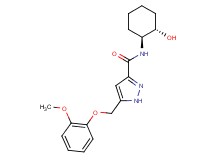 N-[(1S*,2S*)-2-hydroxycyclohexyl]-5-[(2-methoxyphenoxy)methyl]-1H-pyrazole-3-carboxamide