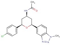 N-[(2R*,4R*,6S*)-2-(4-chlorophenyl)-6-(1-methyl-1H-1,2,3-benzotriazol-5-yl)tetrahydro-2H-pyran-4-yl]acetamide