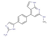 4-[4-(2-amino-1H-imidazol-5-yl)phenyl]-N-methyl-1H-pyrrolo[2,3-b]pyridin-6-amine