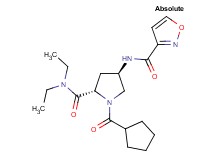 (4R)-1-(cyclopentylcarbonyl)-N,N-diethyl-4-[(isoxazol-3-ylcarbonyl)amino]-L-prolinamide