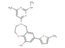 4-[6-methyl-2-(methylamino)pyrimidin-4-yl]-7-(5-methyl-2-thienyl)-2,3,4,5-tetrahydro-1,4-benzoxazepin-9-ol
