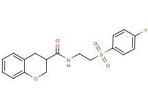 N-{2-[(4-fluorophenyl)sulfonyl]ethyl}chromane-3-carboxamide