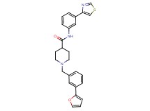 1-[3-(2-furyl)benzyl]-N-[3-(1,3-thiazol-4-yl)phenyl]-4-piperidinecarboxamide