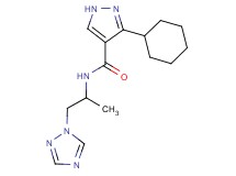 3-cyclohexyl-N-[1-methyl-2-(1H-1,2,4-triazol-1-yl)ethyl]-1H-pyrazole-4-carboxamide