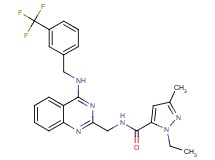 1-ethyl-3-methyl-N-[(4-{[3-(trifluoromethyl)benzyl]amino}-2-quinazolinyl)methyl]-1H-pyrazole-5-carboxamide