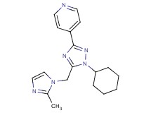4-{1-cyclohexyl-5-[(2-methyl-1H-imidazol-1-yl)methyl]-1H-1,2,4-triazol-3-yl}pyridine