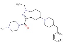5-(4-benzyl-1-piperidinyl)-1-ethyl-3-[(4-methyl-1-piperazinyl)carbonyl]-4,5,6,7-tetrahydro-1H-indazole