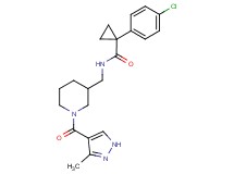 1-(4-chlorophenyl)-N-({1-[(3-methyl-1H-pyrazol-4-yl)carbonyl]-3-piperidinyl}methyl)cyclopropanecarboxamide