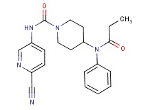 N-(6-cyanopyridin-3-yl)-4-[phenyl(propionyl)amino]piperidine-1-carboxamide