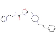 2-({4-[(2E)-3-phenyl-2-propen-1-yl]-1-piperazinyl}methyl)-N-[2-(1H-pyrazol-1-yl)ethyl]-1,3-oxazole-4-carboxamide