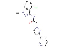 N-(4-chloro-1-methyl-1H-indazol-3-yl)-2-[3-(3-pyridinyl)-1H-pyrazol-1-yl]acetamide
