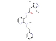 2-(3,5-dimethyl-1H-pyrazol-4-yl)-N-({2-[methyl(2-pyridin-2-ylethyl)amino]pyridin-3-yl}methyl)acetamide