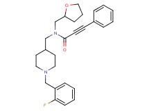 N-{[1-(2-fluorobenzyl)-4-piperidinyl]methyl}-3-phenyl-N-(tetrahydro-2-furanylmethyl)-2-propynamide