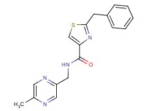 2-benzyl-N-[(5-methylpyrazin-2-yl)methyl]-1,3-thiazole-4-carboxamide