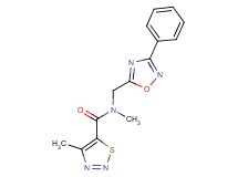N,4-dimethyl-N-[(3-phenyl-1,2,4-oxadiazol-5-yl)methyl]-1,2,3-thiadiazole-5-carboxamide
